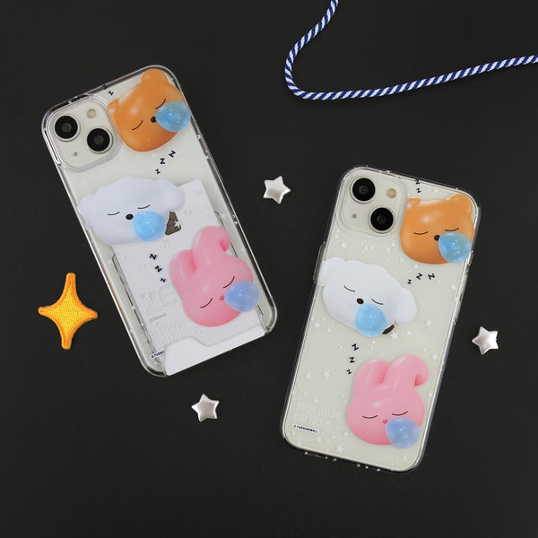 [THENINEMALL] Pattern Sweet Dreams Clear Phone Case (3 types)