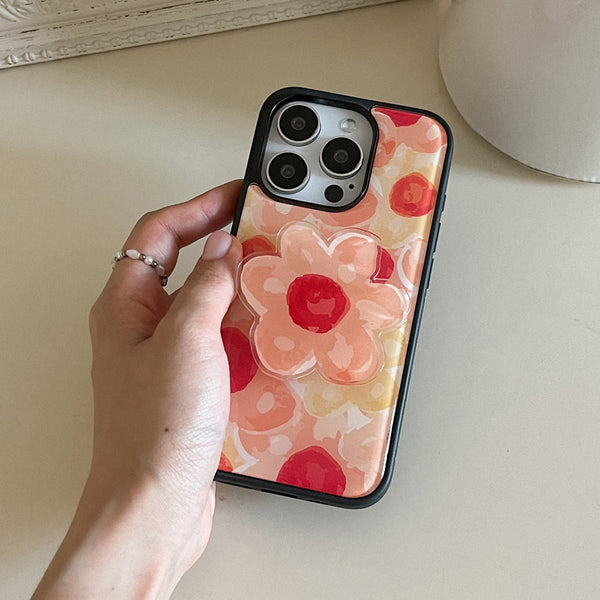 [Mademoment] Flower Watercolor Design Bumper Phone Case