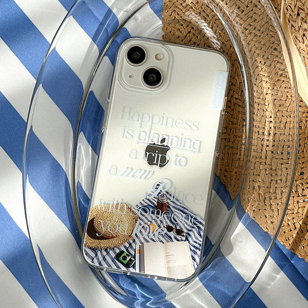 [Mademoment] Happy Plan Design Clear Phone Case (3 Types)