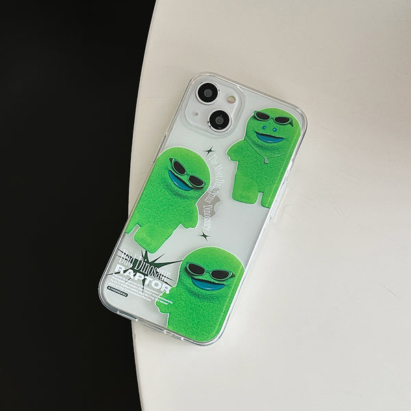 [THENINEMALL] Pattern Bad Raptor Clear Phone Case (3 types)