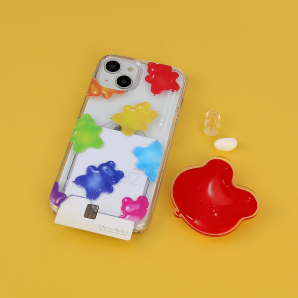 [THENINEMALL] Rainbow Gummy Balloon Clear Phone Case (3 types)