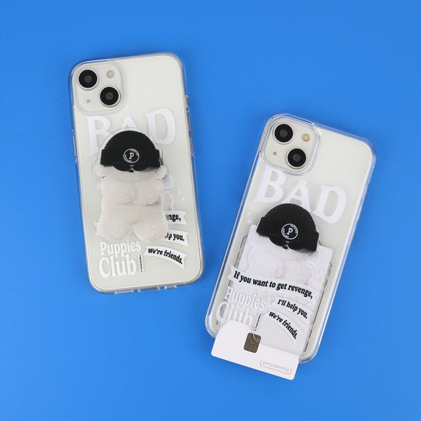 [THENINEMALL] Bad Puppies Club Clear Phone Case (3 types)