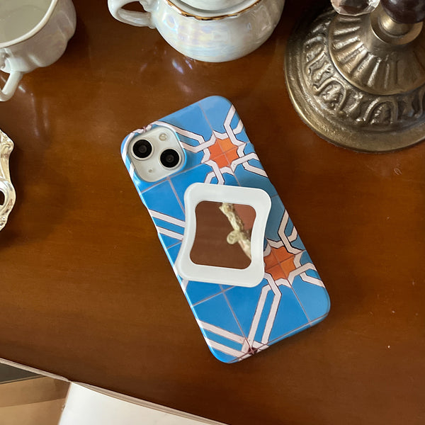 [Mademoment] Old Blue Tile Design Phone Case