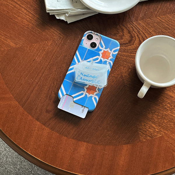 [Mademoment] Old Blue Tile Design Phone Case