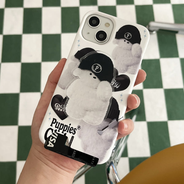 [THENINEMALL] Pattern Bad Puppy Hard Phone Case (2 types)