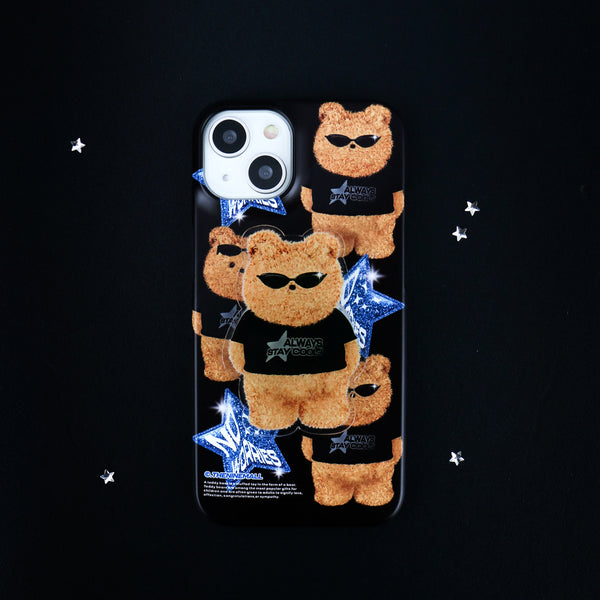 [THENINEMALL] Pattern No Worries Gummy Hard Phone Case (2 types)