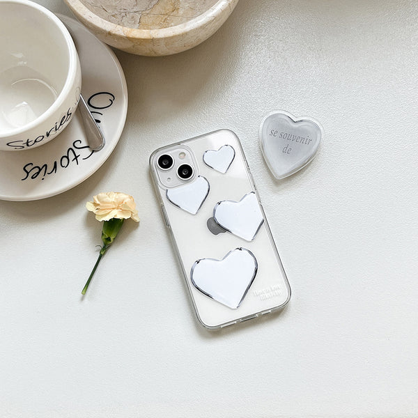 [Mademoment] Love Filled Day Design Clear Phone Case (3 Types)