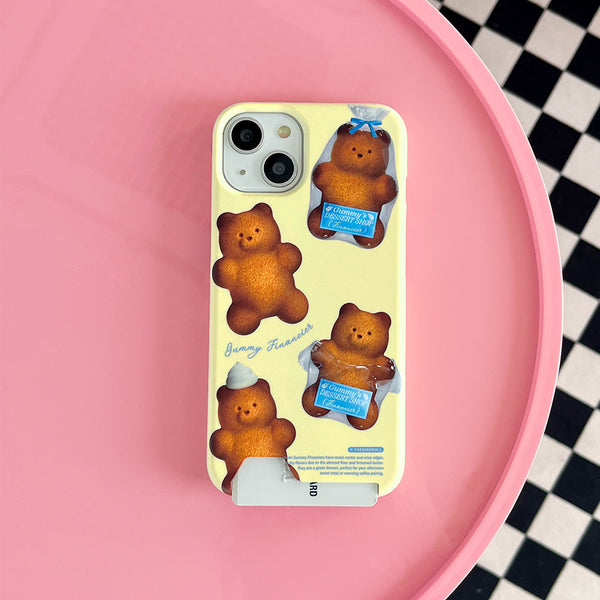 [THENINEMALL] Pattern Gummy Financier Hard Phone Case (2 types)