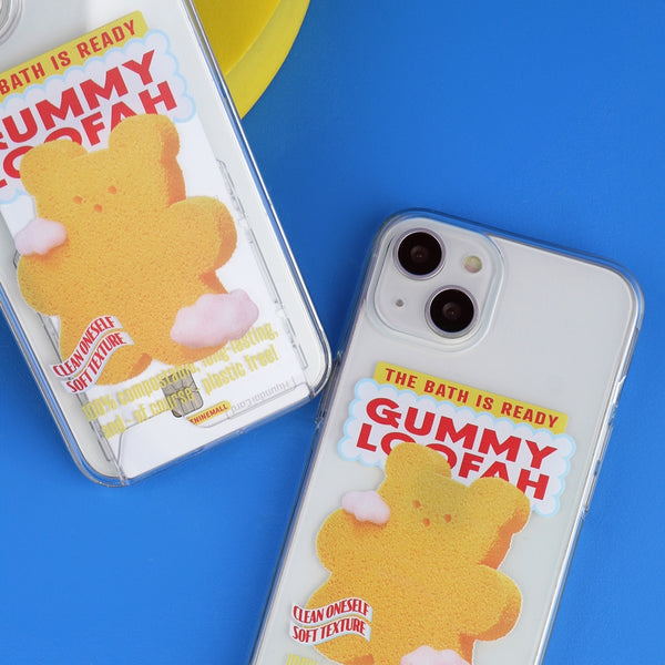 [THENINEMALL] Loofah Gummy Clear Phone Case (3 types)