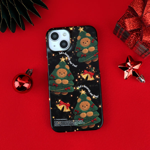 [THENINEMALL] Pattern Tree Gummy Hard Phone Case (2 types)