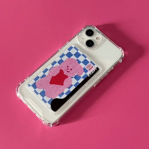 [THENINEMALL] Windy Checkerboard Rug Clear Phone Case (1 type)