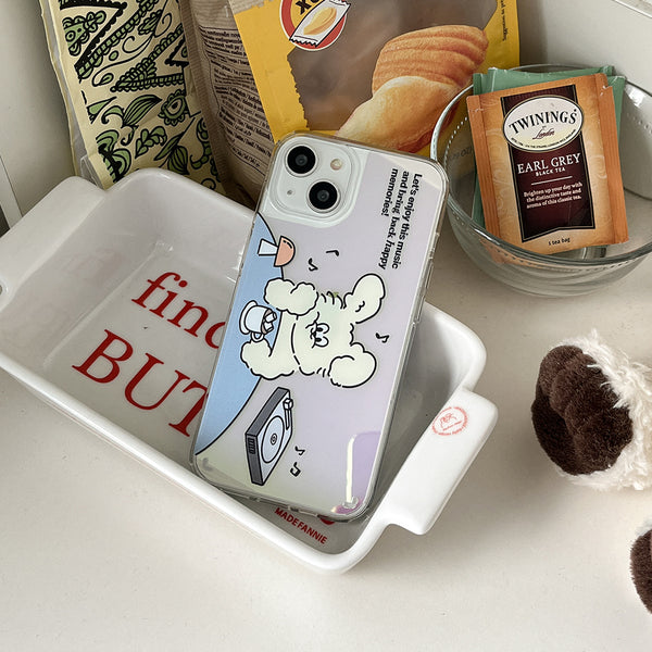 [Mademoment] Enjoy Music Butty Design Glossy Mirror Phone Case