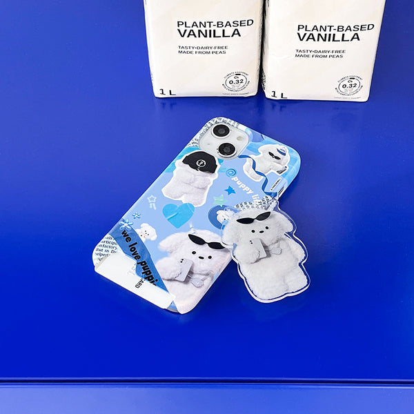 [THENINEMALL] Puppy Collage Hard Phone Case (2 types)