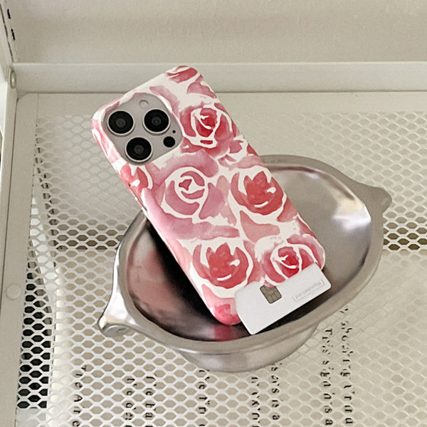 [Mademoment] Rose Watercolor Design Phone Case