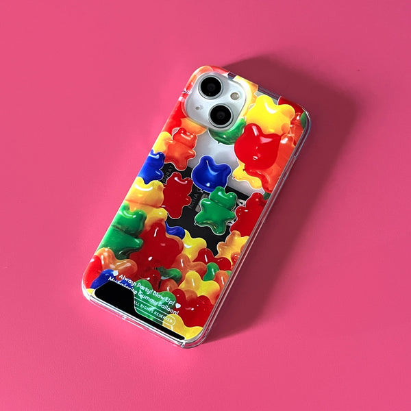 [THENINEMALL] Gummy Balloon Party Clear Phone Case (4 types)