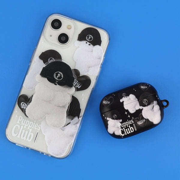 [THENINEMALL] Pattern Bad Puppy Clear Phone Case (3 types)