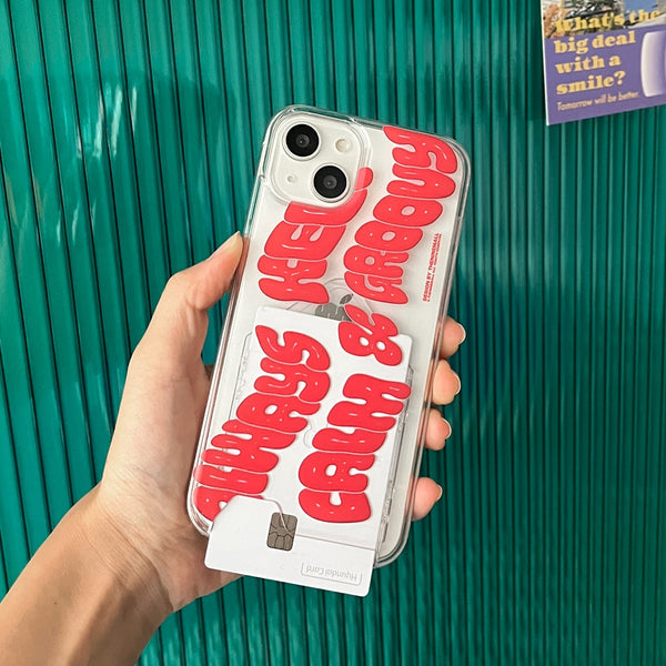 [THENINEMALL] Calm And Groovy Clear Phone Case (4 types)