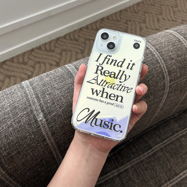 [Mademoment] Attractive Music Design Glossy Mirror Phone Case