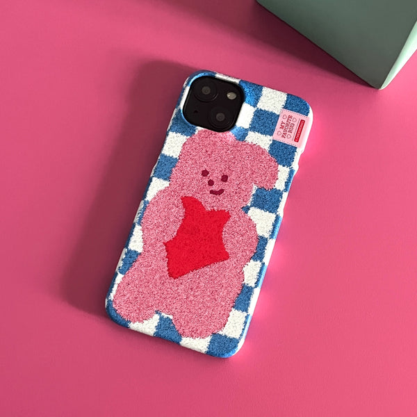 [THENINEMALL] Windy Checkerboard Rug Hard Phone Case (2 types)