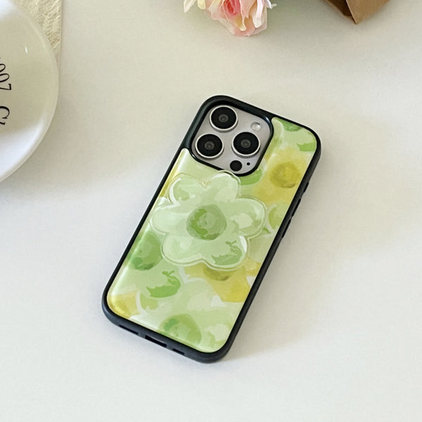 [Mademoment] Flower Watercolor Design Bumper Phone Case