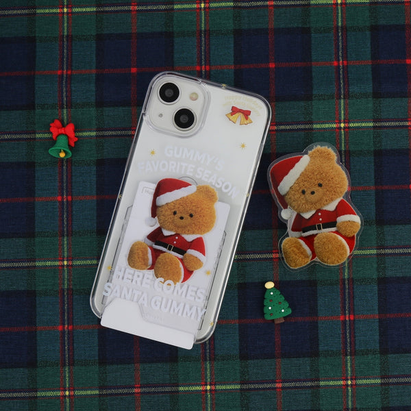 [THENINEMALL] Here Comes Santa Gummy Clear Phone Case (3 types)