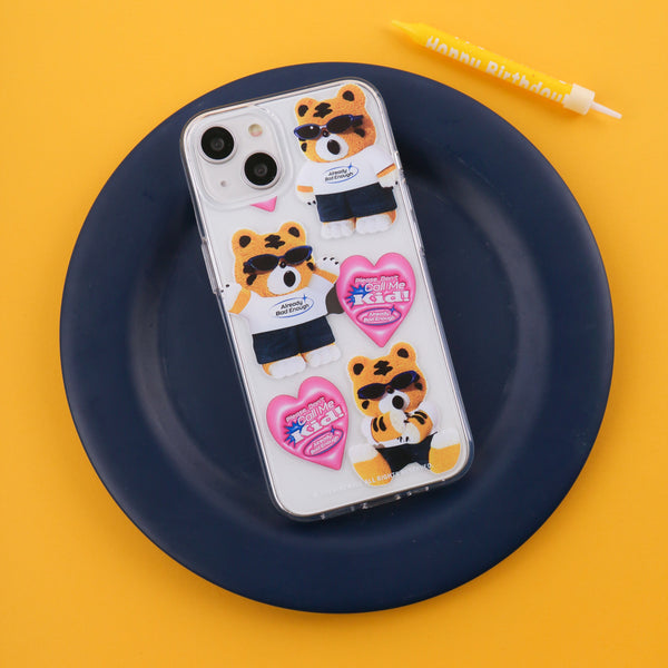 [THENINEMALL] Pattern Bad Hey Tiger Clear Phone Case (3 types)