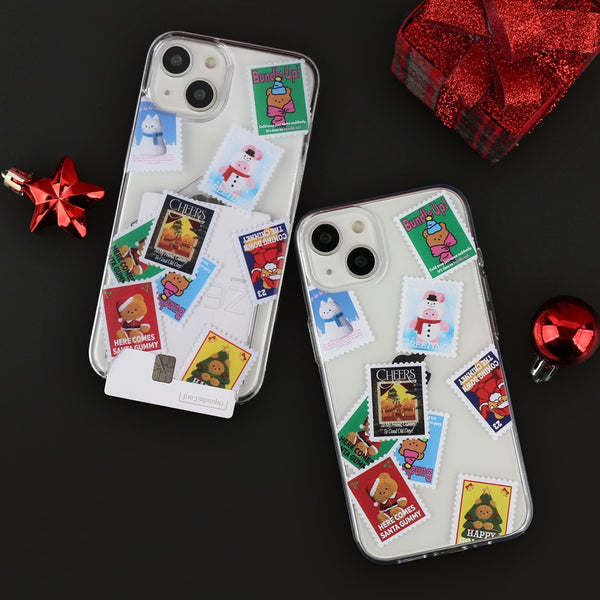 [THENINEMALL] Holiday Seal Sticker Clear Phone Case (3 types)