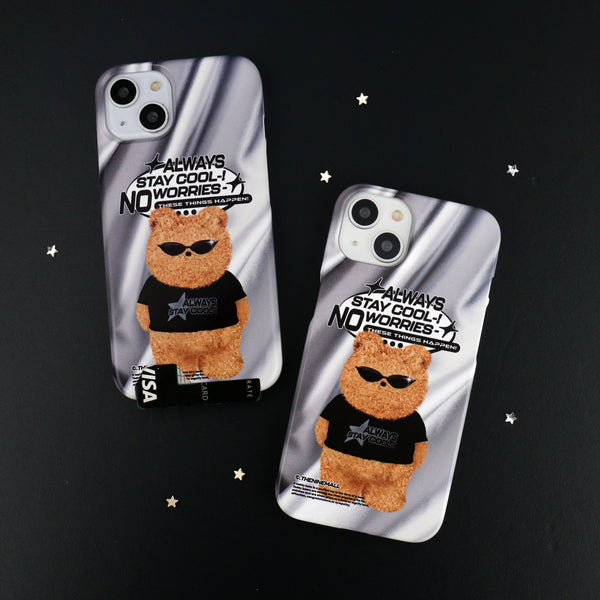 [THENINEMALL] No Worries Gummy Hard Phone Case (2 types)