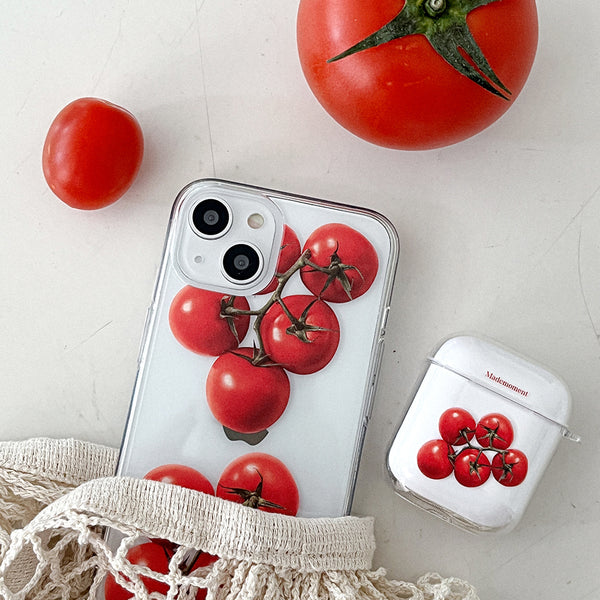 [Mademoment] Red Tomato Design Clear Phone Case (3 Types)