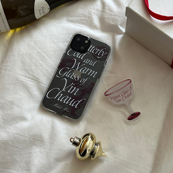 [Mademoment] Glass Of Vin Chaud Design Clear Phone Case (3 Types)