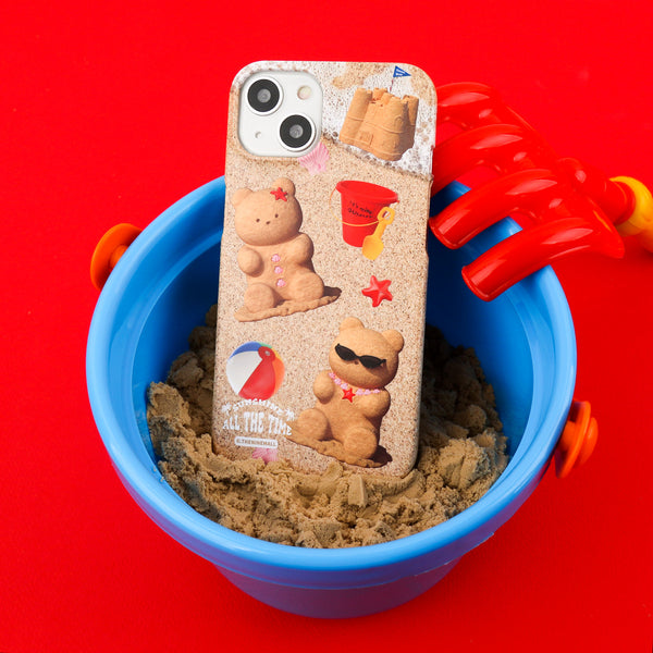 [THENINEMALL] Pattern Sand Gummy Hard Phone Case (2 types)