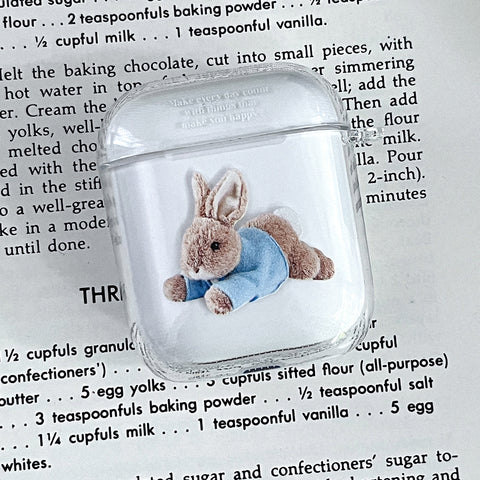 [Mademoment] Make Happy Bunny Design Clear AirPods Case