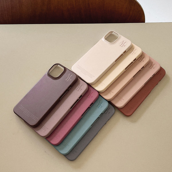 [Mademoment] Soft Cream Plain Design Phone Case