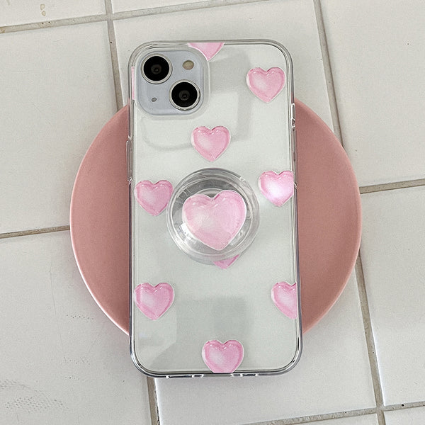 [Mademoment] Pure Love Pattern Design Clear Phone Case (3 Types)