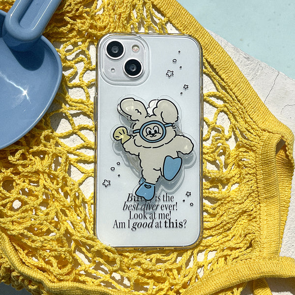 [Mademoment] Best Diver Butty Design Clear Phone Case (3 Types)