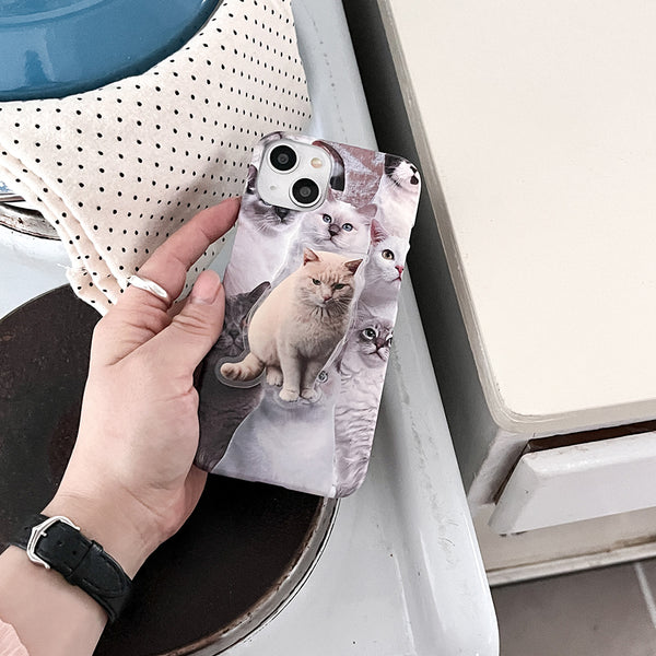 [Mademoment] Meow Cat Friends Design Phone Case