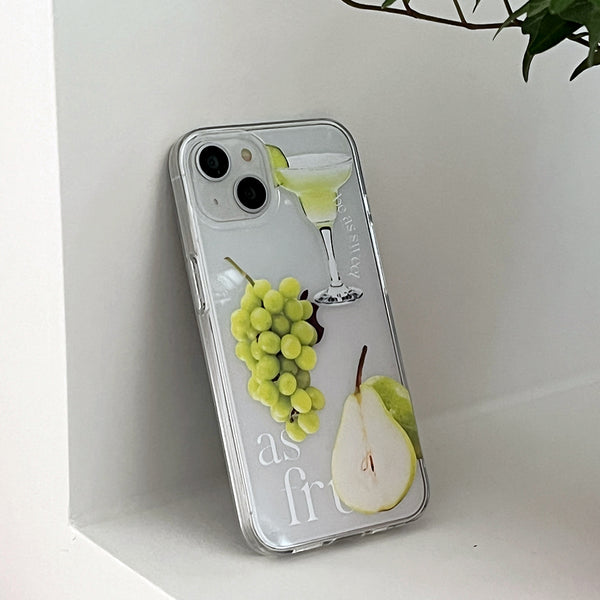 [Mademoment] Sweet Fruits Design Clear Phone Case (3 Types)