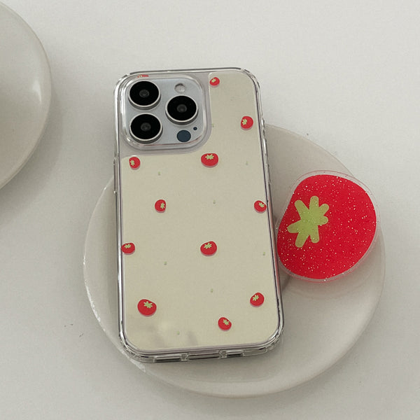 [Mademoment] Mini Fruit Pattern Design Glossy Mirror Phone