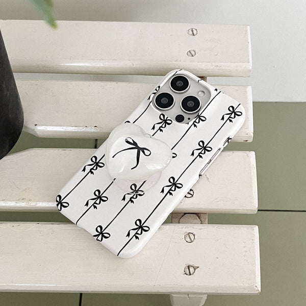 [Mademoment] Line Ribbon Pattern Design Phone Case