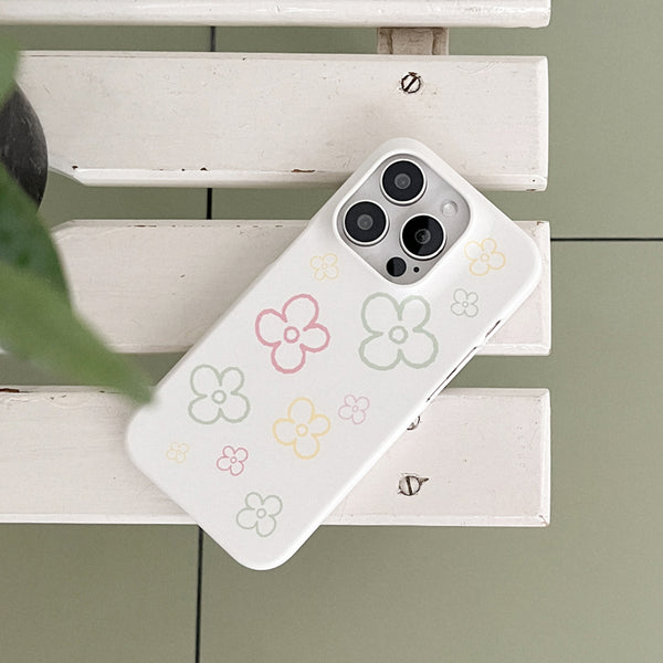 [Mademoment] Flower Doodle Pattern Design Phone Case