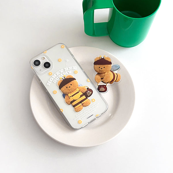 [THENINEMALL] Honey Bee Gummy Clear Phone Case (3 types)