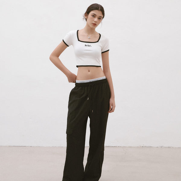 [NOIRNINE] Bébé Square Neck Ribbed Top (2 Colours)