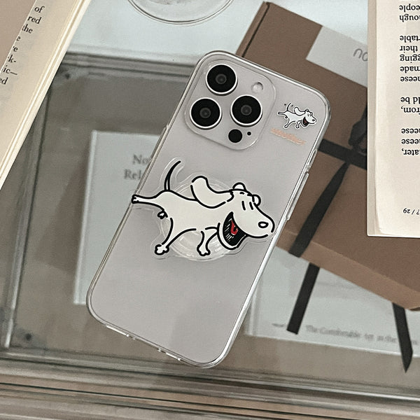 [Mademoment] Another Dog Side Design Clear Phone Case (3 Types)