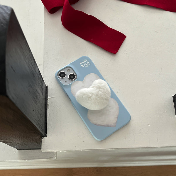 [Mademoment] Fluffy Heart Snow Design Phone Case