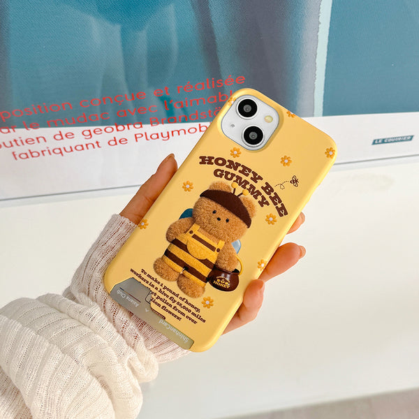 [THENINEMALL] Honey Bee Gummy Hard Phone Case (2 types)