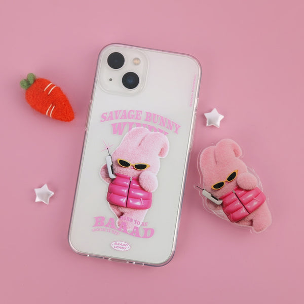 [THENINEMALL] Puffer Bad Windy Clear Phone Case (3 types)