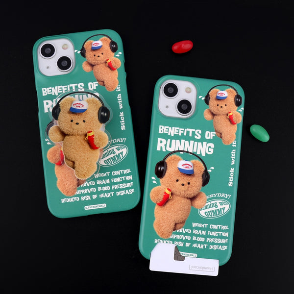 [THENINEMALL] Running Gummy Hard Phone Case (2 types)