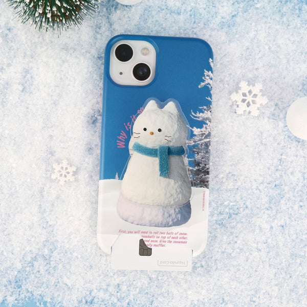 [THENINEMALL] Hey Cat Snowman Hard Phone Case (2 types)