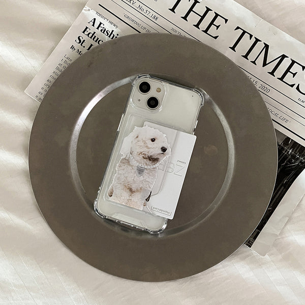 [Mademoment] Puppy Souvenir Pendant Design Clear Phone Case (4 Types)