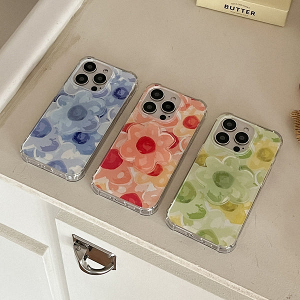 [Mademoment] Flower Watercolor Design Clear Phone Case (3 Types)